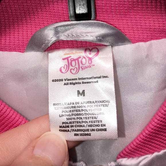 JOJO SIWA BOX EXCLUSIVE Silver Bomber Jacket Never Worn Size M - Picture 6 of 7